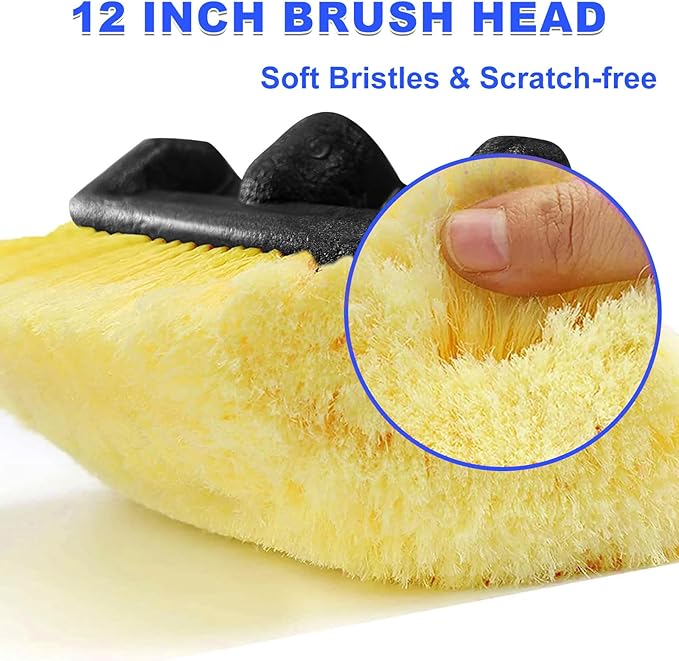 Solar Spray Pro Soft Bristle Cleaning Brush with 20-Foot Telescopic Pole – Multi-Purpose Solar Panel Cleaning Tool
